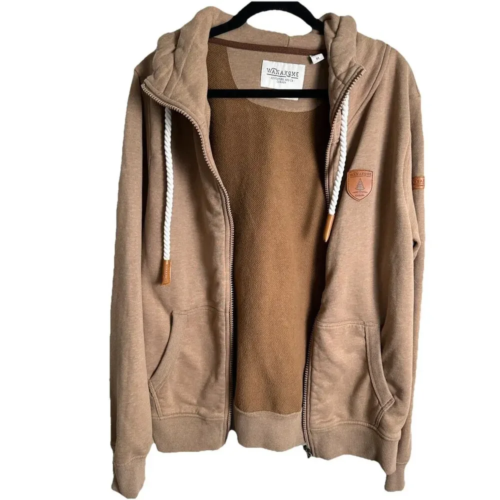 Naketano Women's Full-Zip Hoodie Sweatshirt Walk On The Wild Side M Brown - Picture 3 of 12